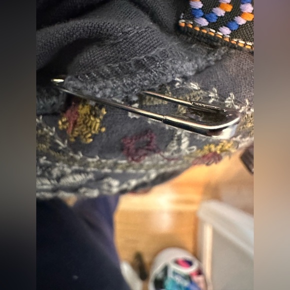 Knox Rose Embroidered Utility Jacket Gray Button Down - Picture 7 of 8